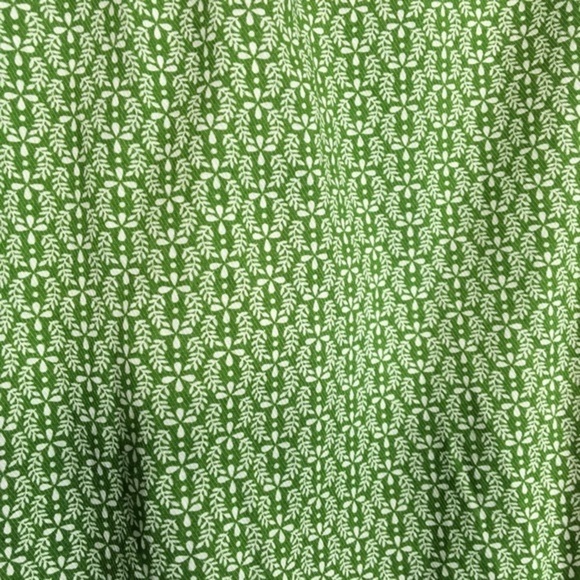 Old Navy Western Style Green White Ditzy Print Shirt XS Long Sleeve Button Woman - Picture 7 of 8